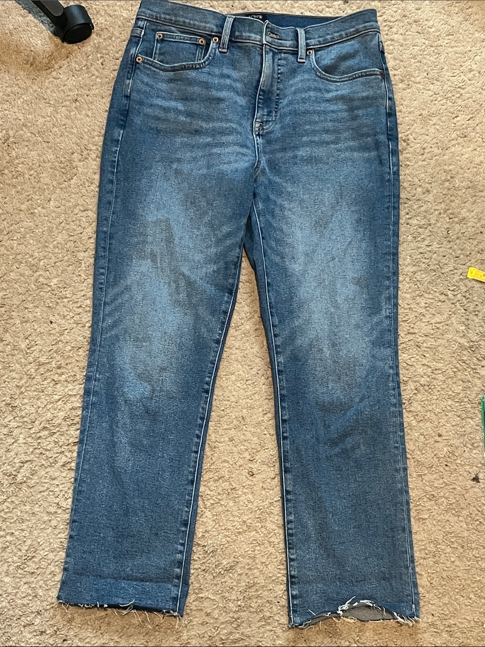 J. Crew Women's Straight Leg Jeans in Medium Blue Wash